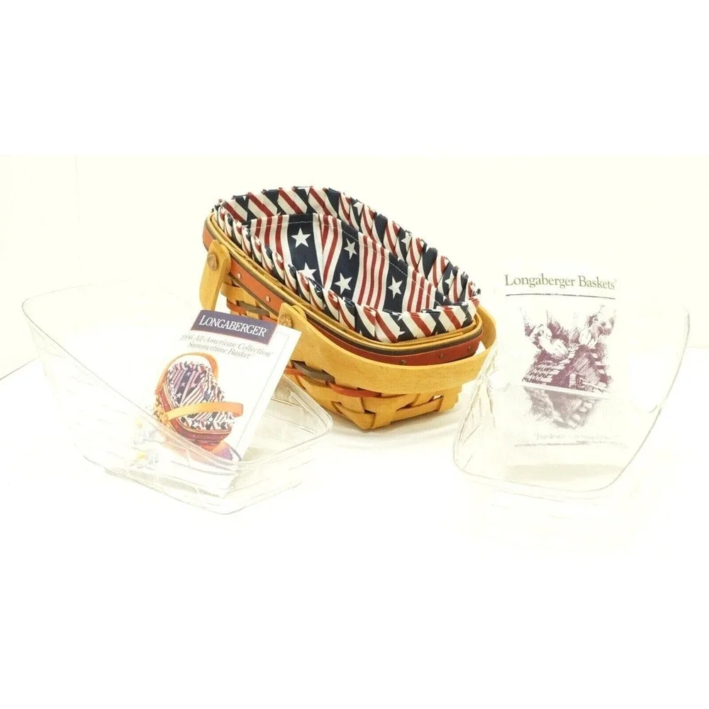 Longaberger Patriotic 1996 All-American Summertime‎ Basket Liner 2 Protectors